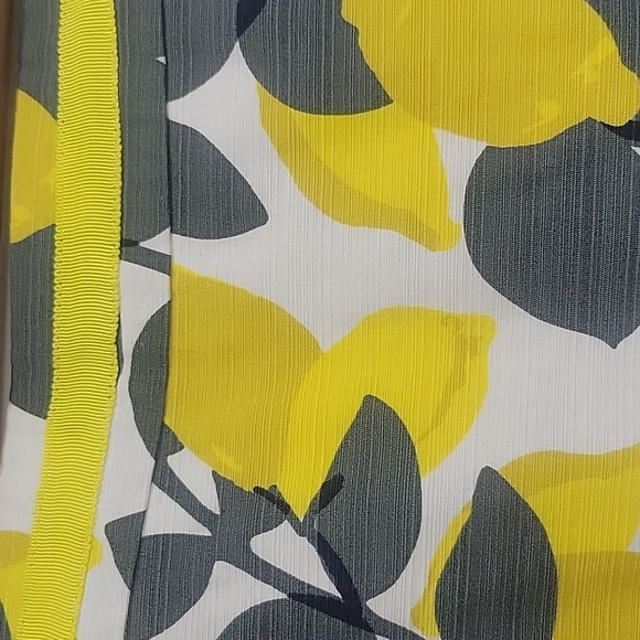 Boden  Yellow and Green Lemon Print A line Skirt Size 8R - Picture 7 of 10